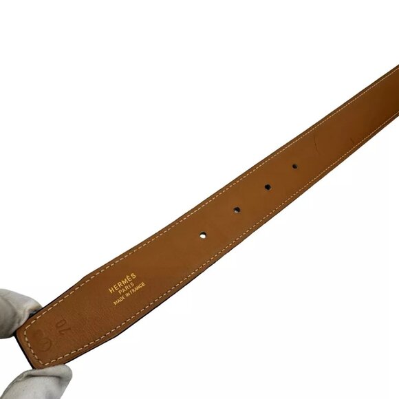 HERMES Constance H Buckle Belt 70 Circle In Y Black Leather - Picture 14 of 14